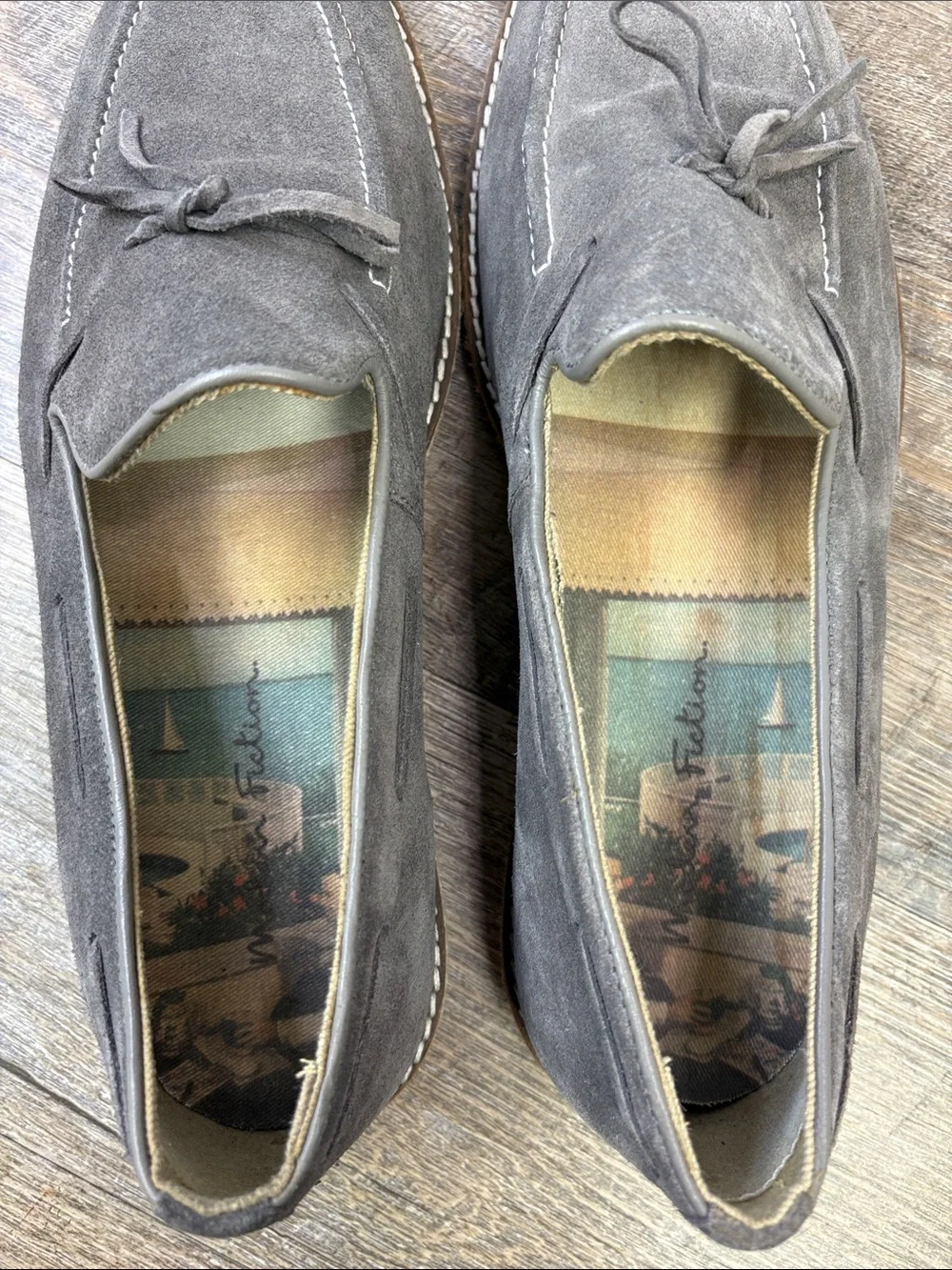Modern Fiction Prologue Gray Suede Tassel Loafers Men’s Size 11